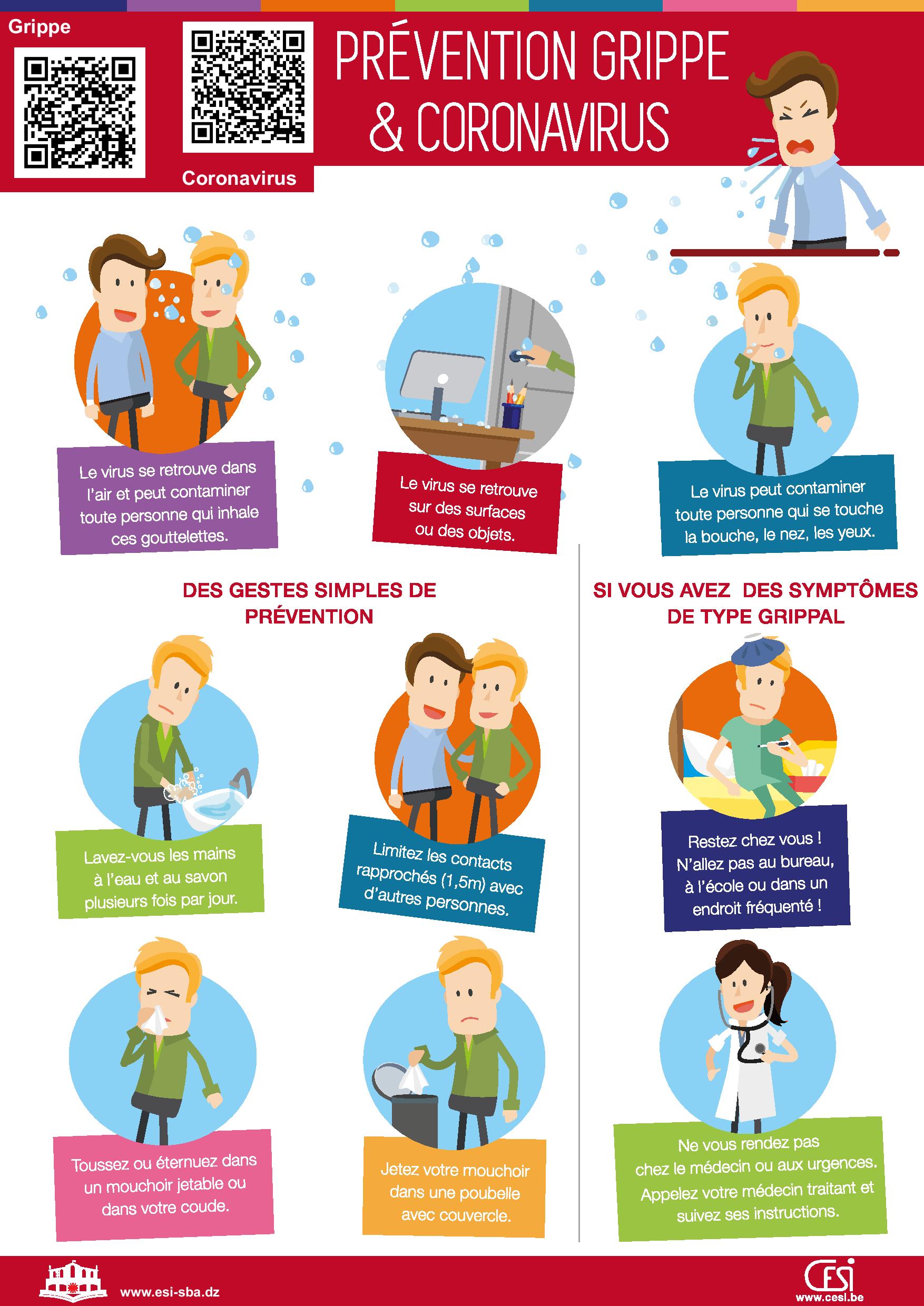 Prévention contre la grippe saisonnière Ecole Superieure en Informatique 08MAI1945 SIDI BEL Prévention contre la grippe saisonnière Ecole Superieure en Informatique 08MAI1945 SIDI BEL